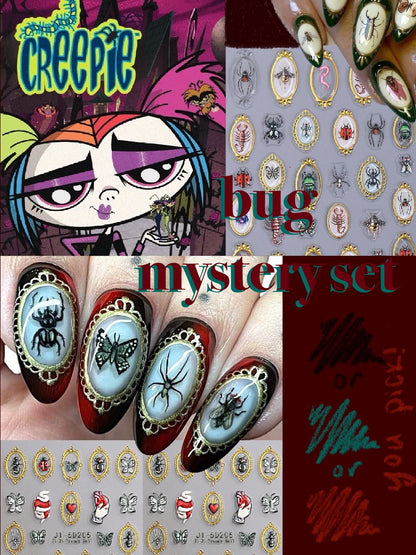 bug sticker mystery mani