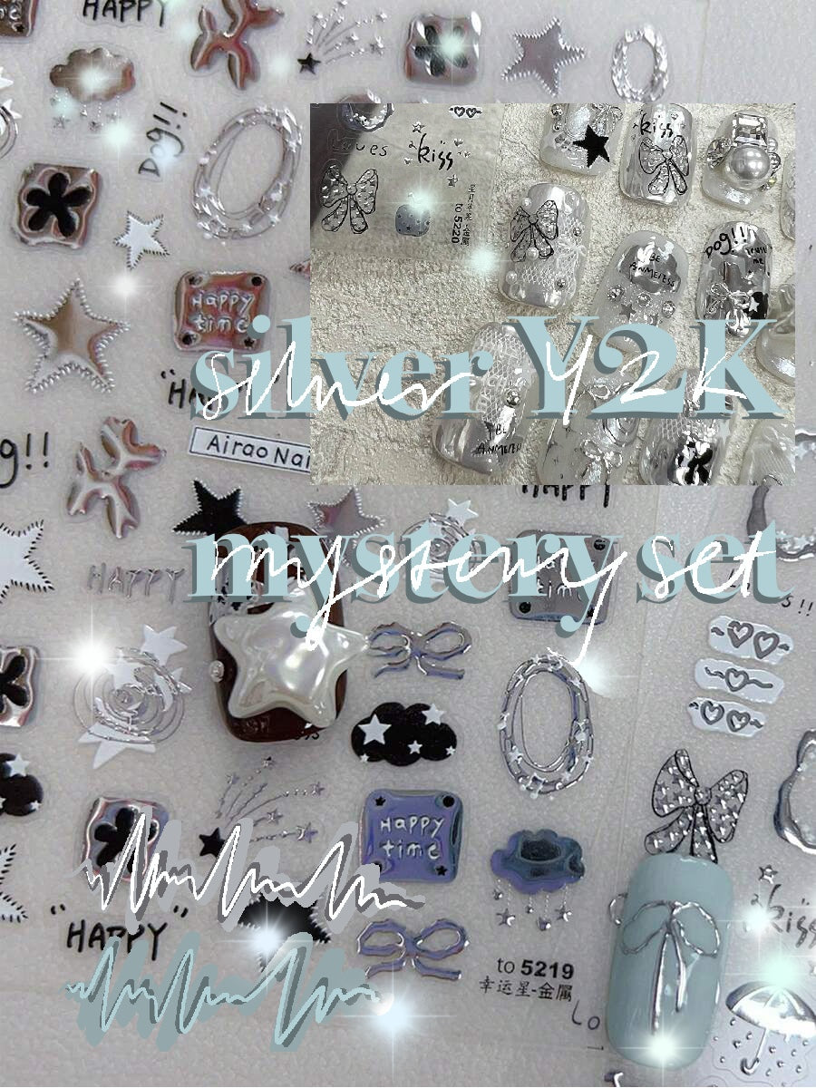 y2k sticker mystery mani