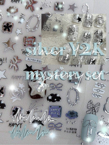 y2k sticker mystery mani